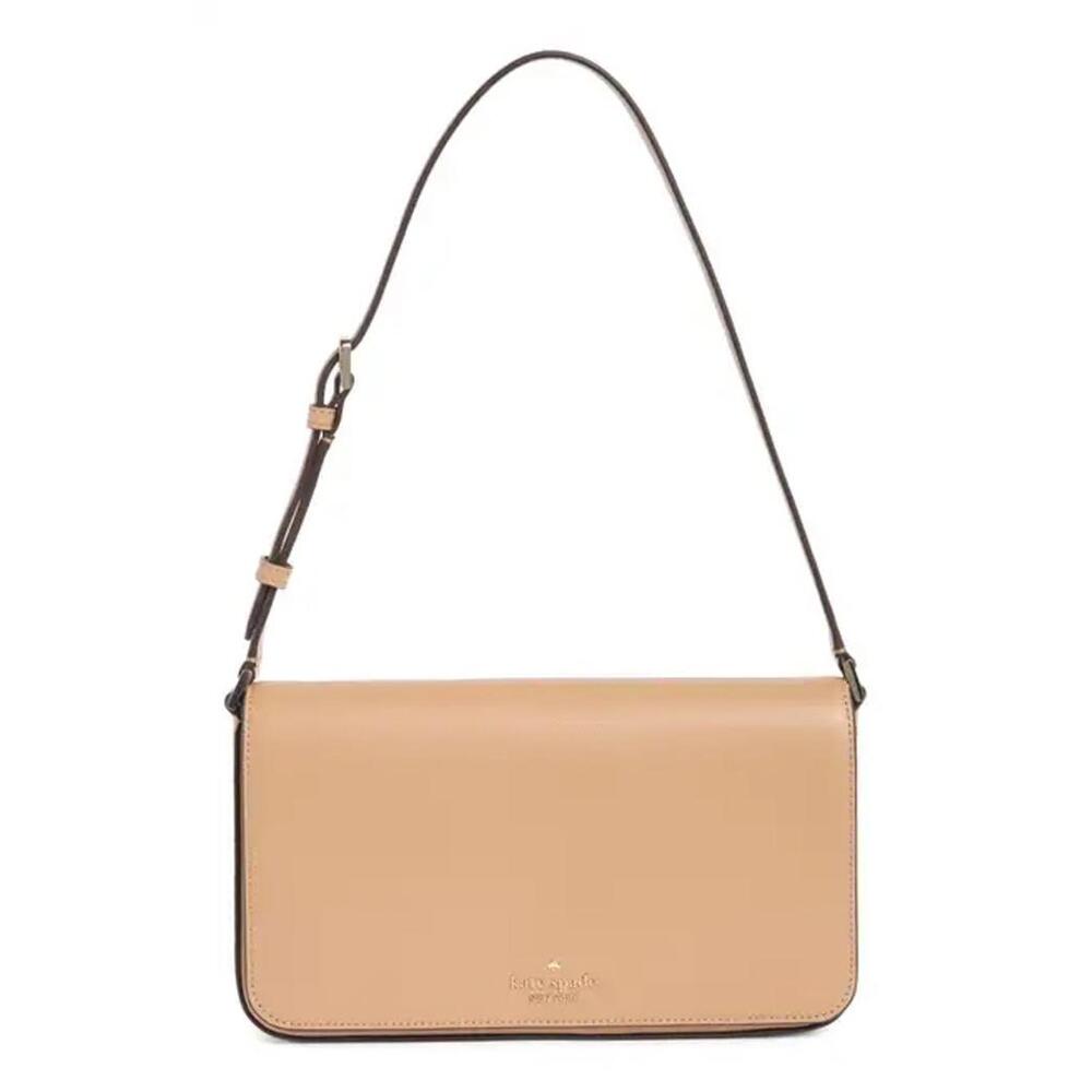 NWT! Kate Spade New York Staci Saffiano Leather Shoulder Bag in Light Fawn